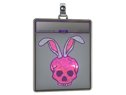 Sticker Slab | Skull Bunny (Glitter)