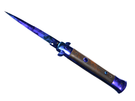 Stiletto Knife Doppler Sapphire