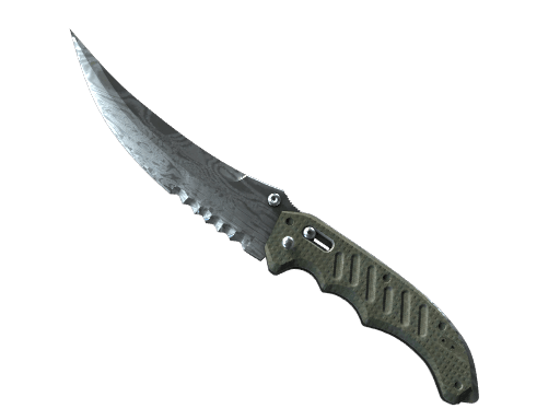 Flip Knife Damascus Steel